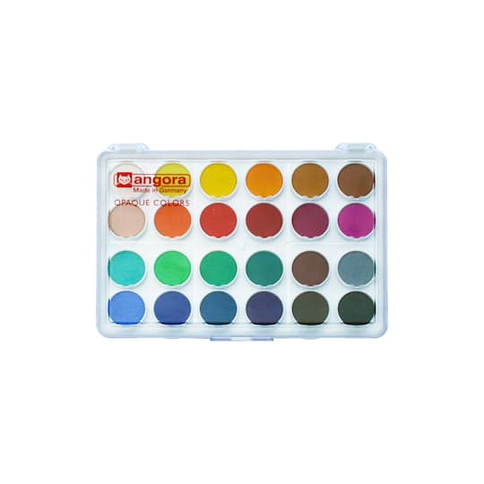 Angora 24 Color Opaque Watercolor Pan Set